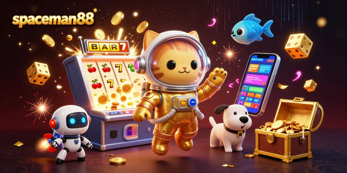 Experience the thrilling gameplay of spaceman88 with vibrant slot machines and cosmic characters.