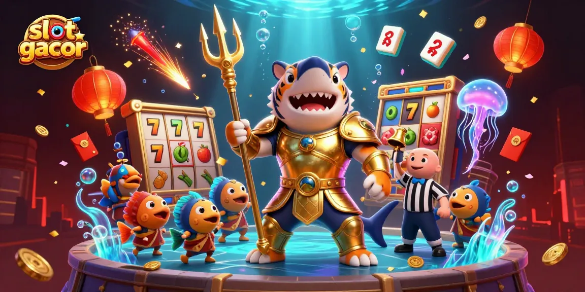 Slot gacor dalam ilustrasi 3D, menampilkan aksi seru dengan simbol slot yang menggoda.