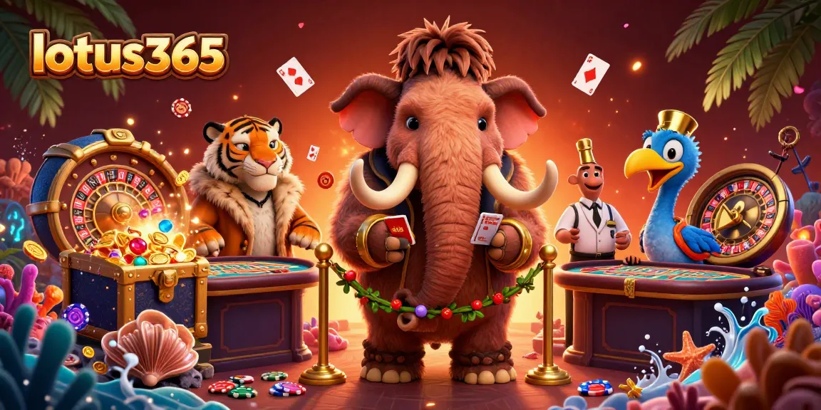 Experience immersive casino action with lotus365 featuring vibrant characters and dynamic gambling elements.