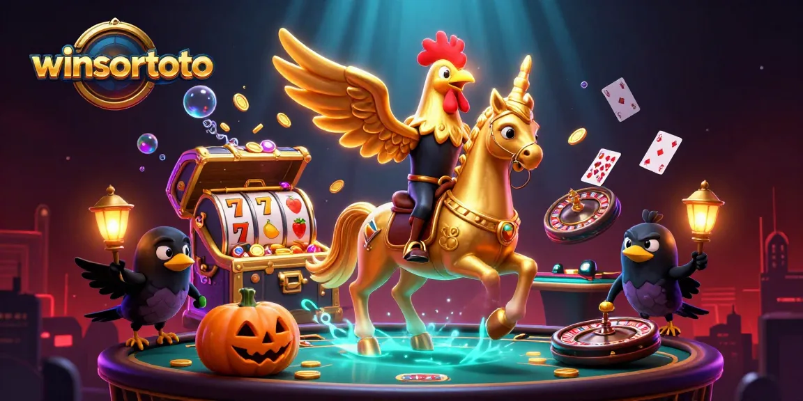Menangkan permainan di winsortoto dengan slot dan kartu yang bersinar dalam suasana kasino yang magis.