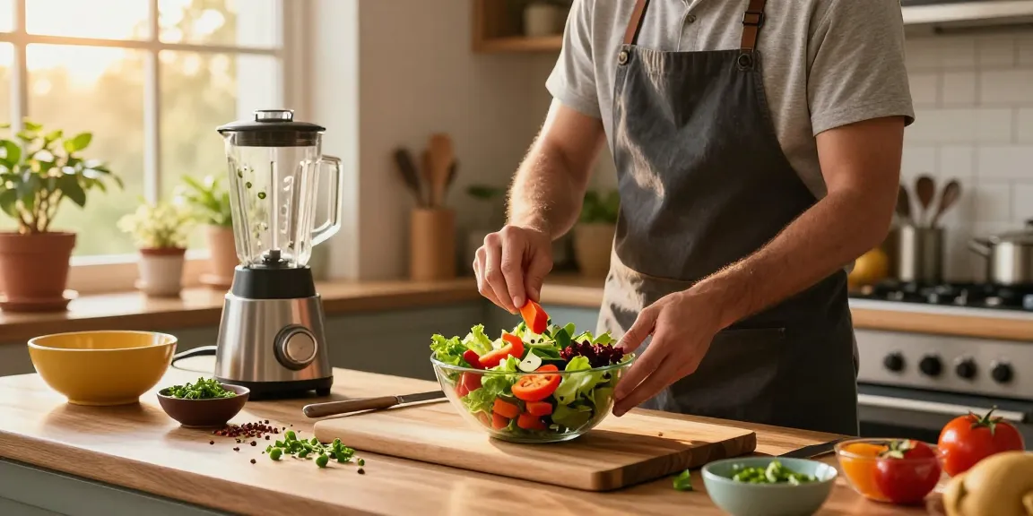 Healthy cooking scene with fresh ingredients, featuring สล็อต in vibrant meal preparation.