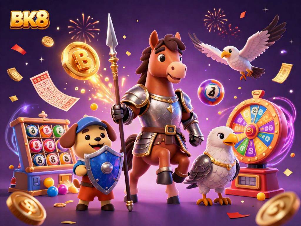 Engage in exciting gaming action at BK8 with vibrant slot reels and jackpot treasures!