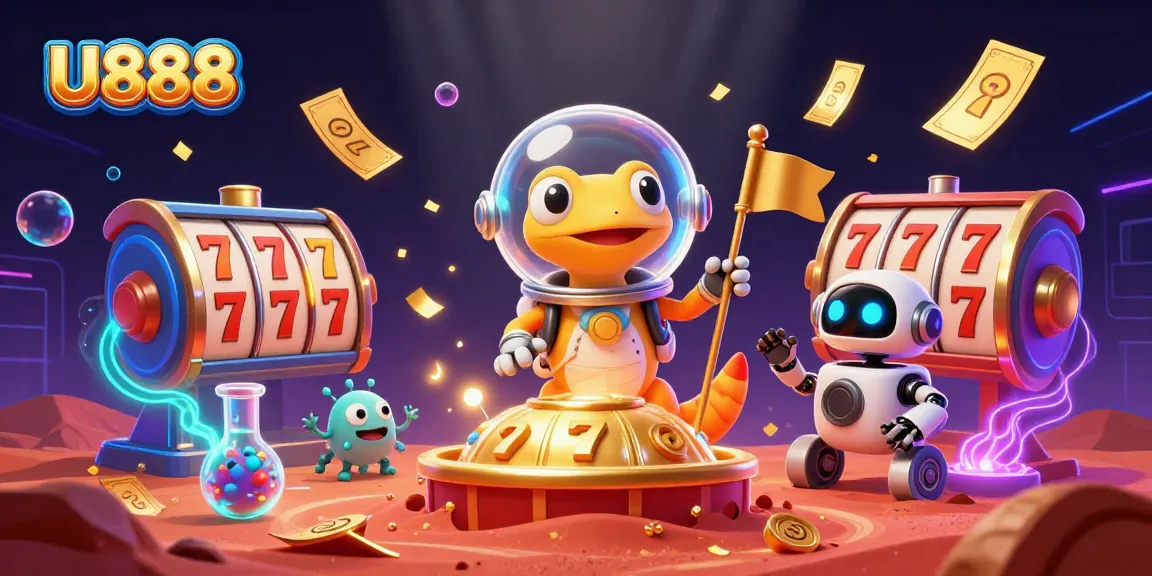 Experience thrilling casino adventures with U888's vibrant Martian theme and dynamic game elements.