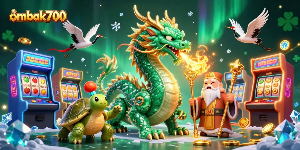 Permainan online ombak700 memikat dengan simbol slot dan keberuntungan dalam ilustrasi 3D yang memukau.