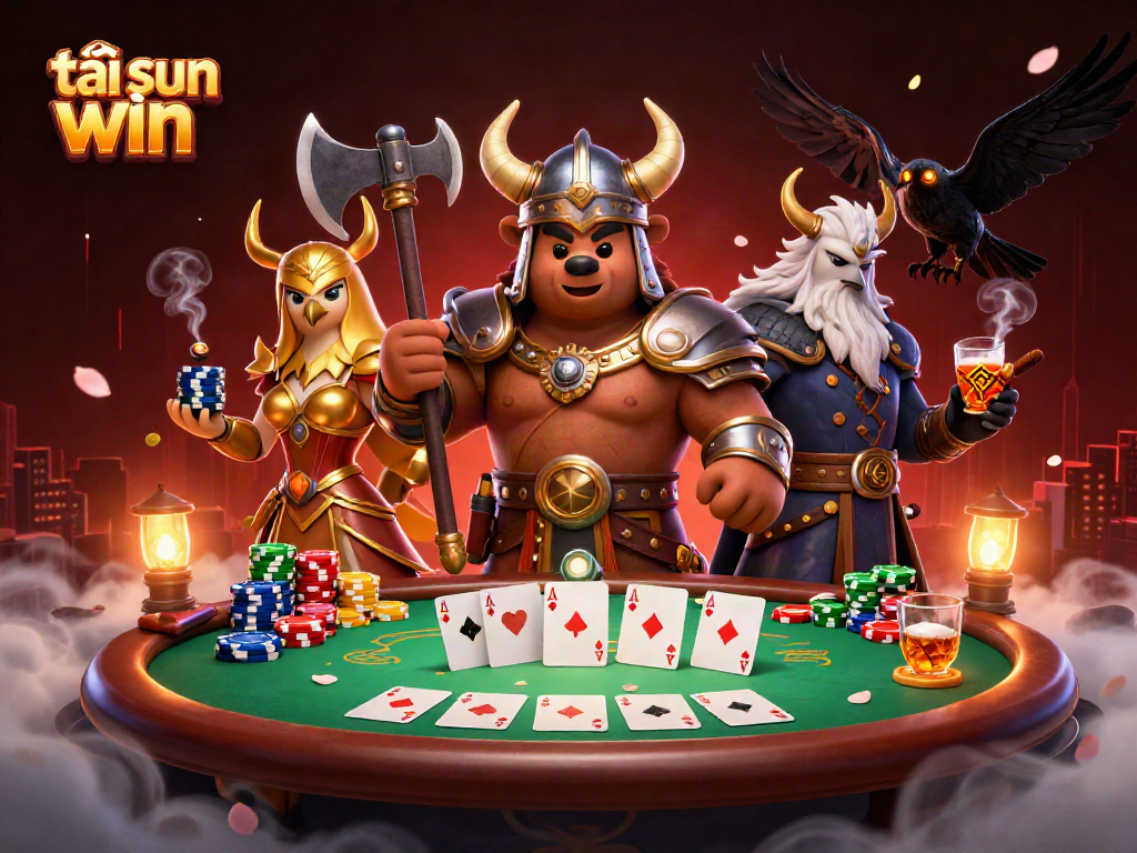 Experience the excitement of tải sun win with vibrant characters and casino elements in a dynamic scene.