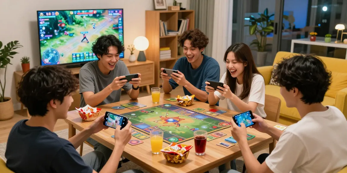 Group enjoying an online card game, showcasing a fun gaming atmosphere.
