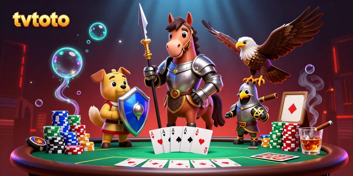 Engage in thrilling opportunities with tvtoto as knights and poker chips fill the scene.