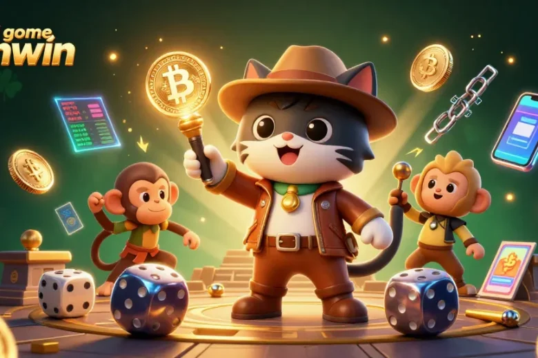 Tải game Sunwin for thrilling adventures and casino promotions with cartoon characters in a vibrant temple scene.