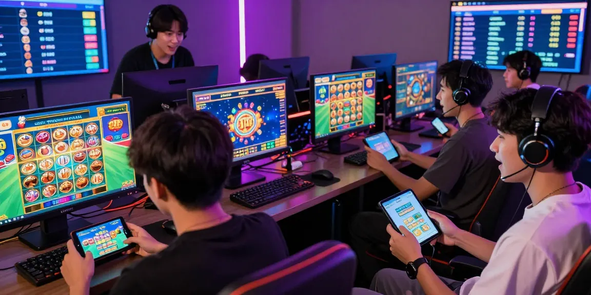 Engaged players enjoying the ngamenjitu online gaming experience in a vibrant digital lounge atmosphere.