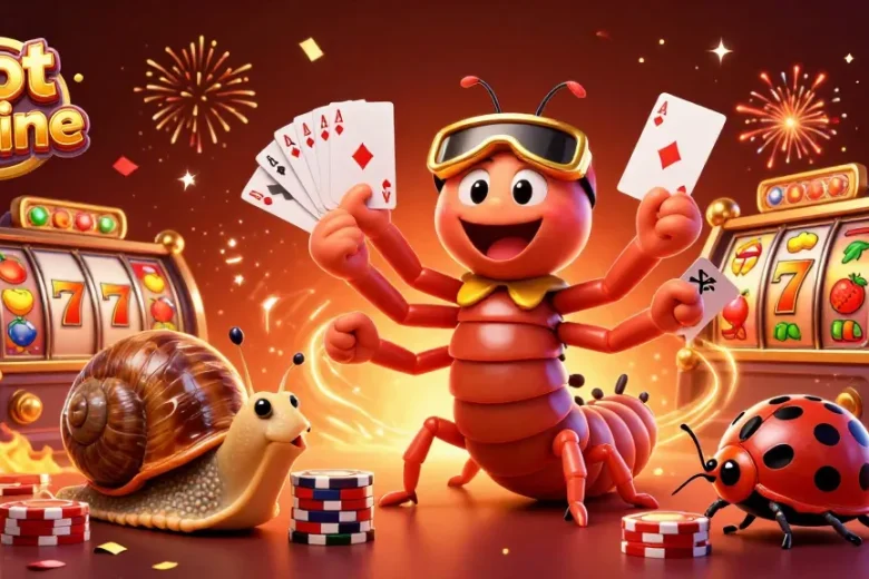 Menangkan slot online dengan dealer berbentuk milipede serta simbol keberuntungan lainnya di kasino virtual ini.